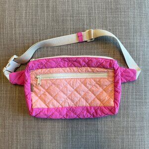 ELA x Jillian Harris Kids Pink Quilted Fanny Pack.